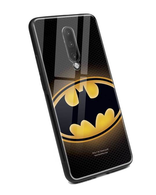 Shop Bat Logo OnePlus 7 Pro Glass Mobile Cover (BML)-Back