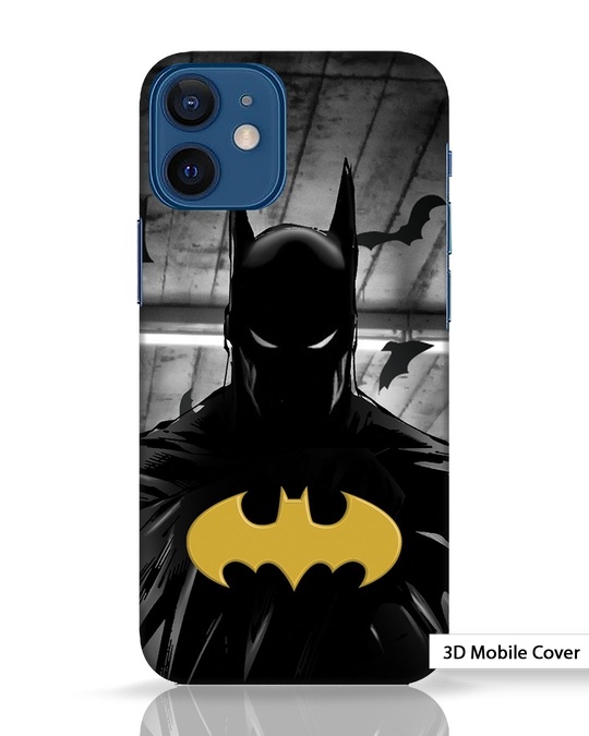 Shop Batman Logo iPhone 12 Mini 3D Mobile Cover-Front