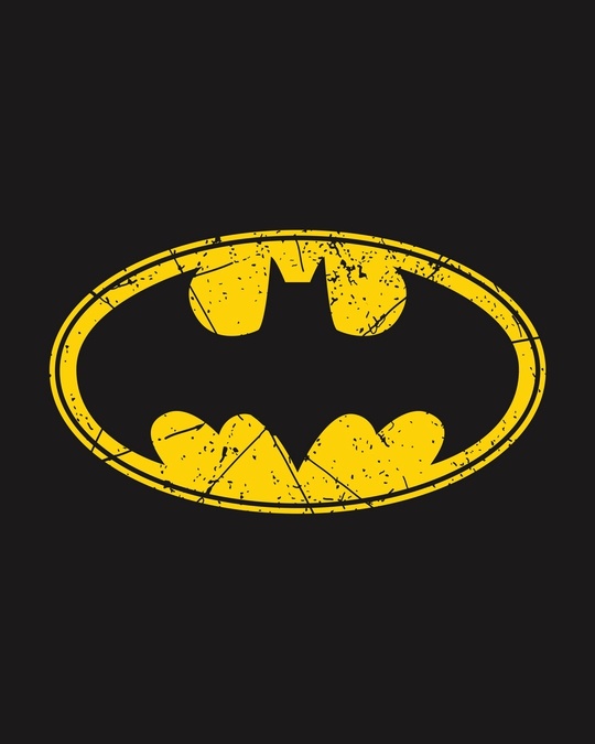 Shop Batman classic logo (BML) Half Sleeve T-shirt-Full
