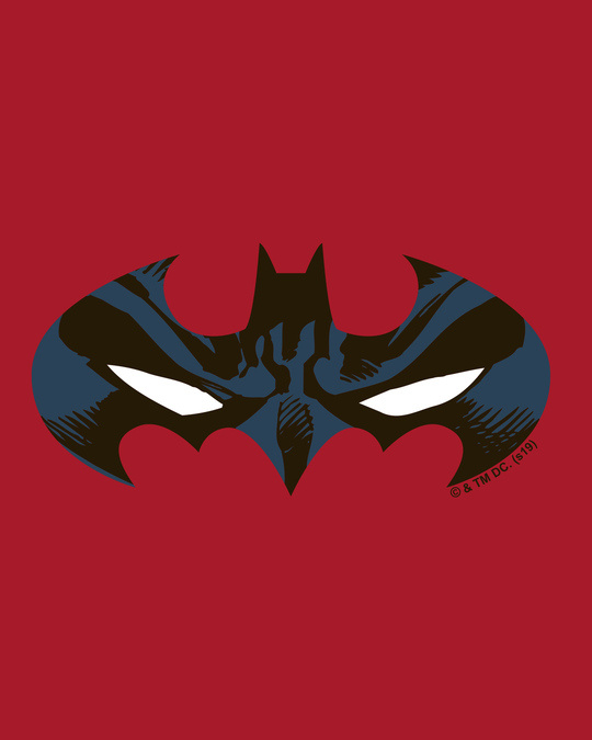 Buy Batman Eyes Logo Half Sleeve T-Shirt (BL) for Men red Online at ...