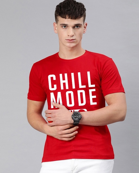 Shop Chill Mode On Half Sleeve T Shirt For Men-Front