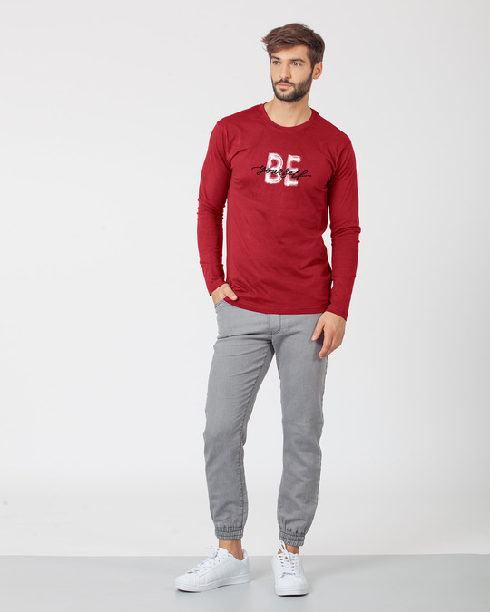 Shop Be Yourself Full Sleeve T-Shirt-Full