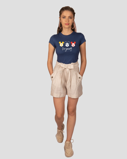 Shop Be Yourself Mickey Half Sleeve T-Shirt (DL)-Design