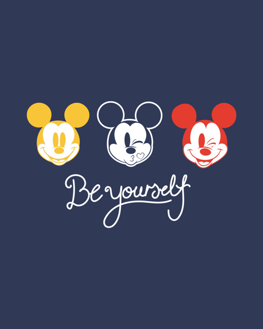 Shop Be Yourself Mickey Half Sleeve T-Shirt (DL)-Full