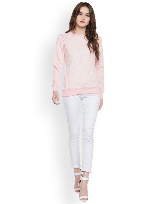 Shop Women's Pink Regular Fit Sweatshirt