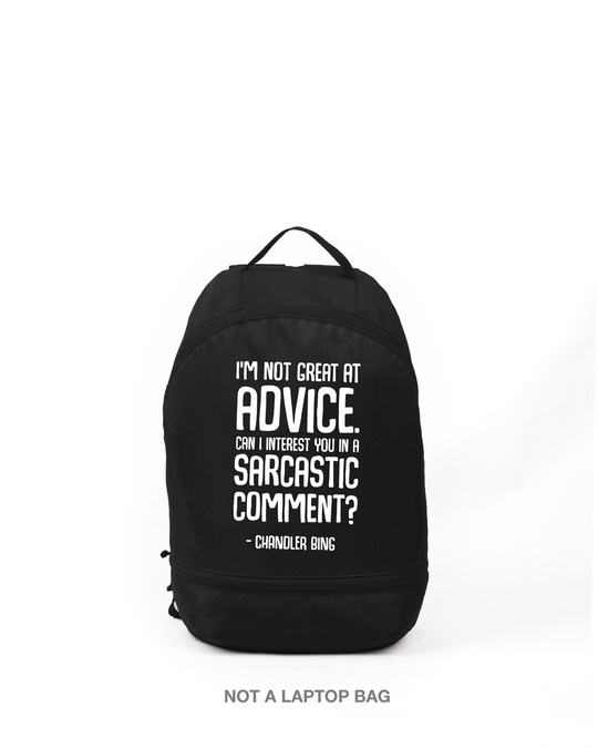 Shop Bing's Advice Printed Small Backpack (FRL)-Front