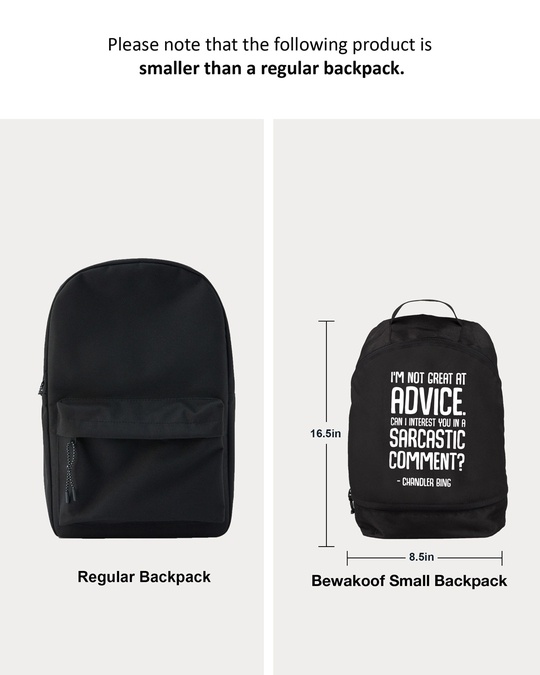 Shop Bing's Advice Printed Small Backpack (FRL)-Back