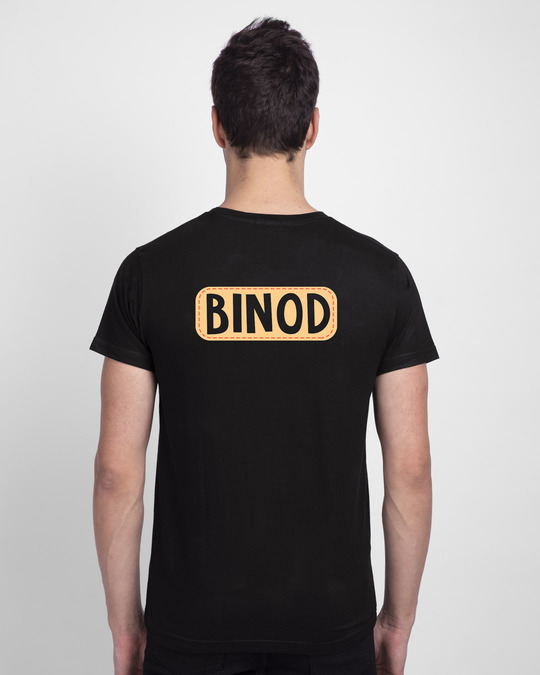 Shop Binod Tha Half Sleeve T-Shirt Black-Back