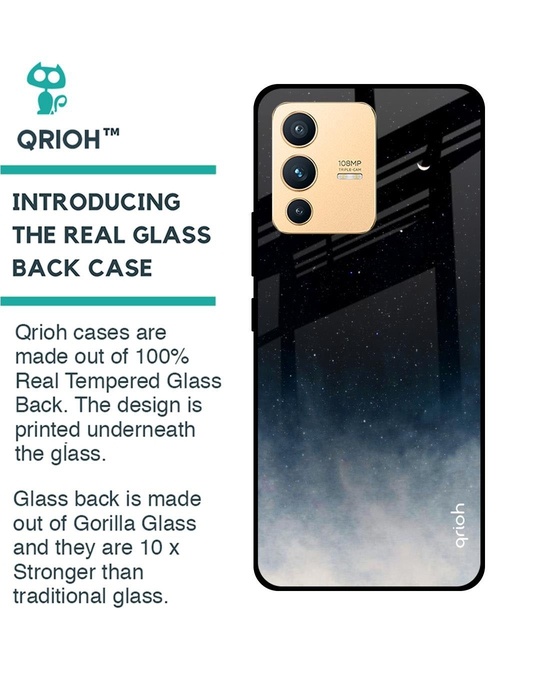 Shop Aura Printed Premium Glass Cover for Vivo V23 5G (Shock Proof, Lightweight)-Back