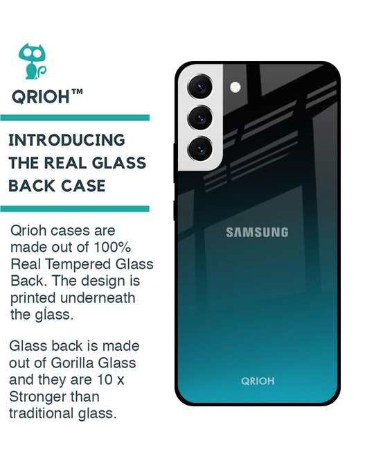 Shop Ultramarine Printed Premium Glass Cover for Samsung Galaxy S22 5G (Shock Proof, Lightweight)-Back