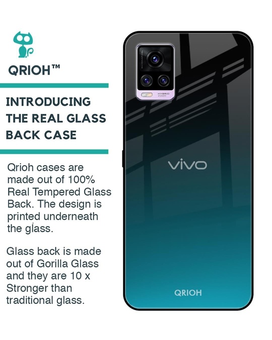 Shop Ultramarine Printed Premium Glass Cover for Vivo V20 Pro (Shock Proof, Lightweight)-Back