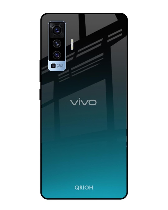 Shop Ultramarine Printed Premium Glass Cover for Vivo X50 (Shock Proof, Lightweight)-Front