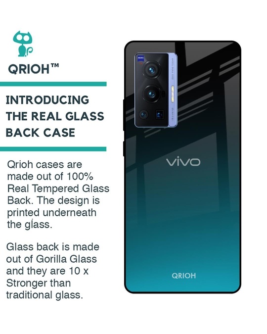 Shop Ultramarine Printed Premium Glass Cover for Vivo X70 Pro (Shock Proof, Lightweight)-Back