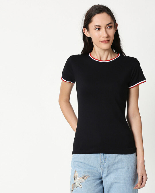 black shirt womens online india