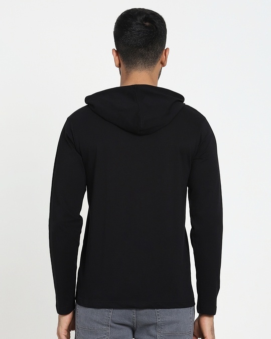 Shop Black Full Sleeve Hoodie T-shirt-Design