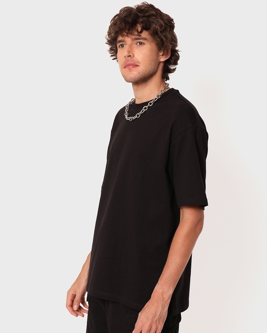 Shop Men's Black Super Loose T-shirt-Design