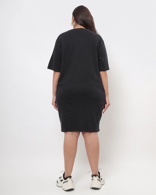 Shop Women's Black Looney tunes Plus Size T-shirt Dress-Design