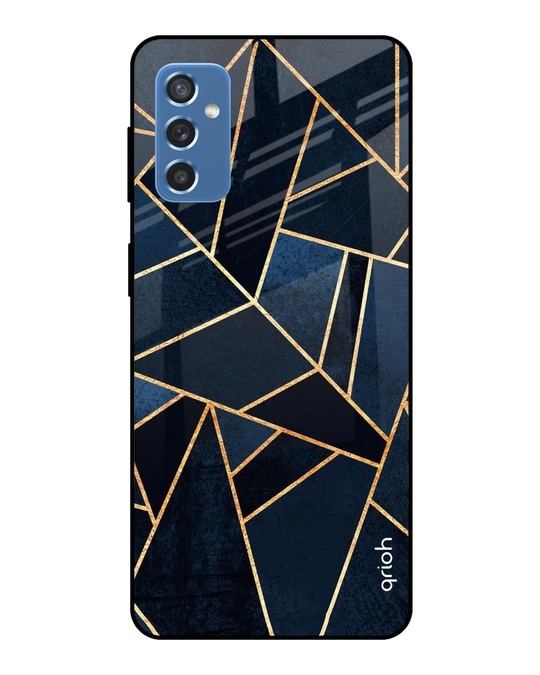 Shop Abstract Tiles Printed Premium Glass Cover for Samsung Galaxy M52 5G (Shock Proof, Lightweight)-Front
