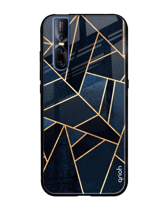 Shop Abstract Tiles Printed Premium Glass Cover for Vivo V15 Pro (Shock Proof, Lightweight)-Front