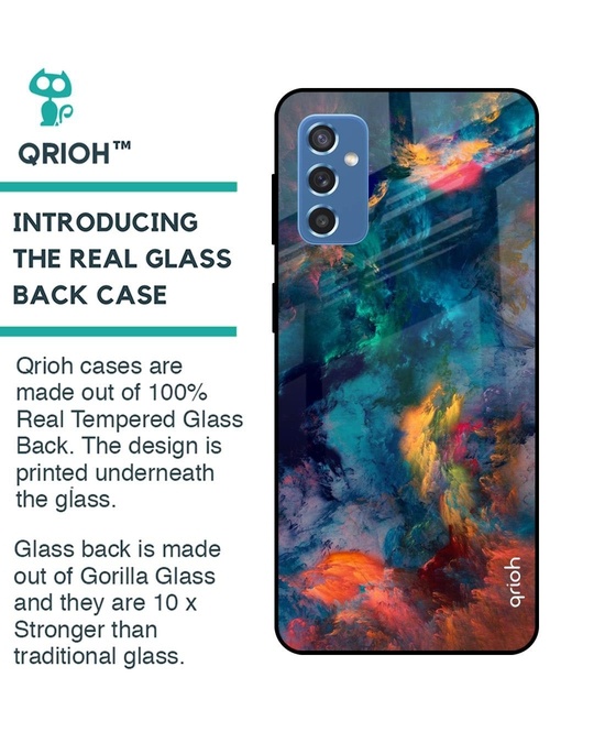 Shop Cloudburst Printed Premium Glass Cover for Samsung Galaxy M52 5G(Shock Proof, Lightweight)-Back