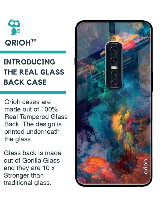 Shop Cloudburst Printed Premium Glass Cover for Vivo V17 Pro (Shock Proof, Lightweight)-Back