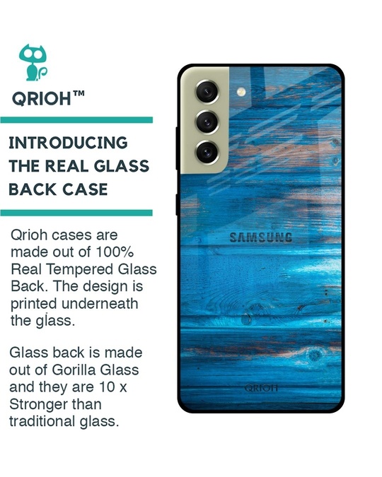 Shop Patina Finish Printed Premium Glass Cover for Samsung Galaxy S21 FE 5G (Shock Proof, Lightweight)-Back