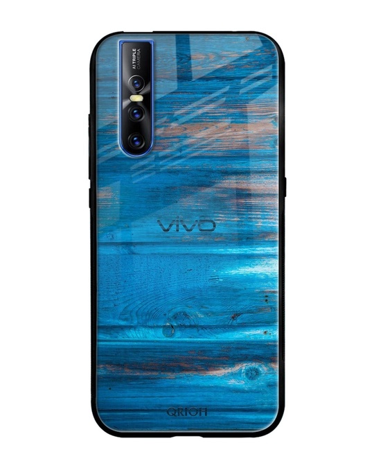 Shop Patina Finish Printed Premium Glass Cover for Vivo V15 Pro (Shock Proof, Lightweight)-Front