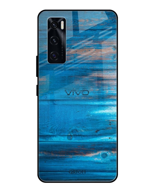 Shop Patina Finish Printed Premium Glass Cover for Vivo V20 SE (Shock Proof, Lightweight)-Front