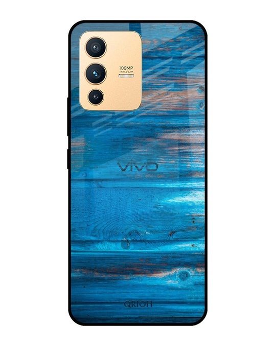Shop Patina Finish Printed Premium Glass Cover for Vivo V23 5G (Shock Proof, Lightweight)-Front