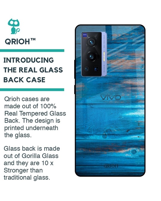 Shop Patina Finish Printed Premium Glass Cover for Vivo X70 Pro (Shock Proof, Lightweight)-Back