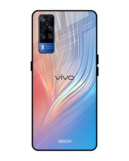 Shop Mystic Aurora Printed Premium Glass Cover for Vivo Y51 2020 (Shock Proof, Lightweight)-Front