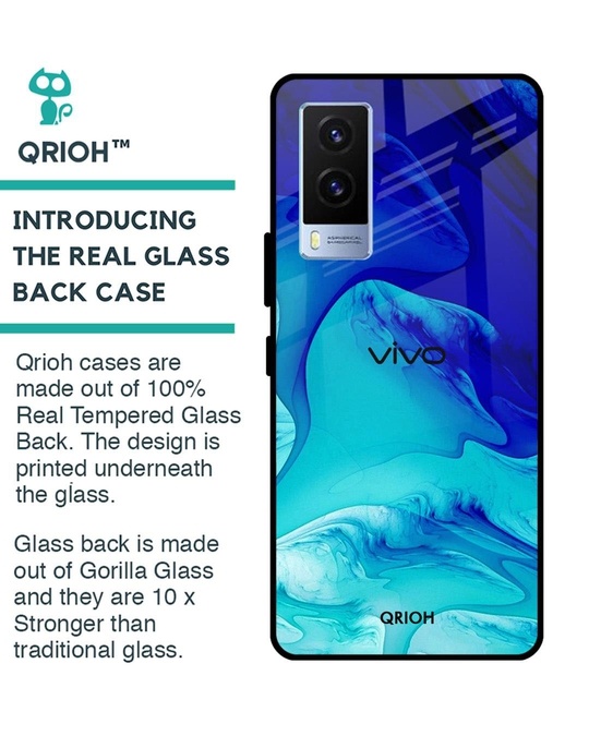 Shop Raging Tides Printed Premium Glass Cover for Vivo V21e (Shock Proof, Lightweight)-Back