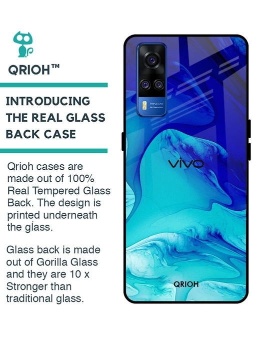 Shop Raging Tides Printed Premium Glass Cover for Vivo Y51 2020 (Shock Proof, Lightweight)-Back