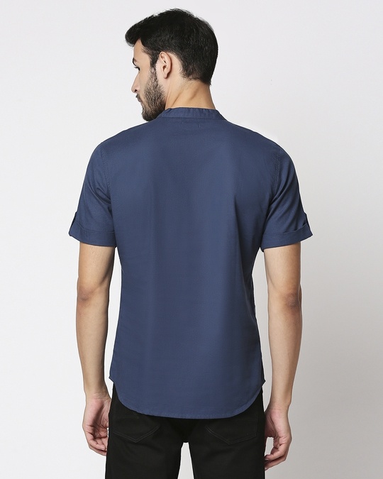 Shop Men's Solid Short Half Sleeves Kurta-Design