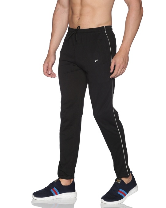 Shop Unisex Black Slim Fit Track Pant-Design