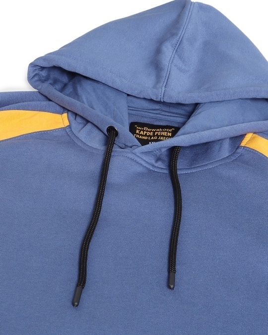 Shop Blue & Yellow Qurtz-Illuminating Plus Size Cut N Sew Hoodie Sweatshirt