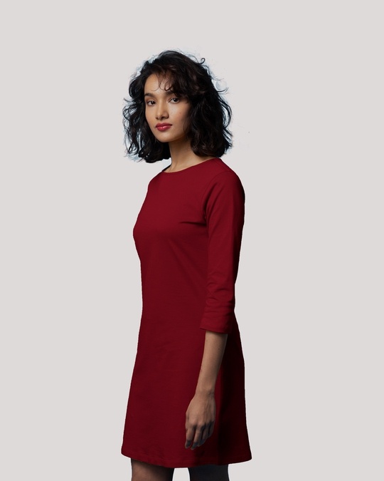 plain red t shirt dress