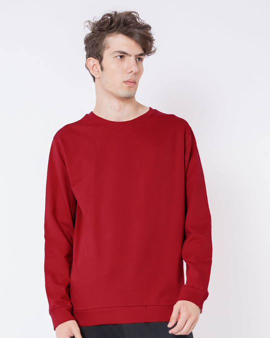 red fleece sweatshirt