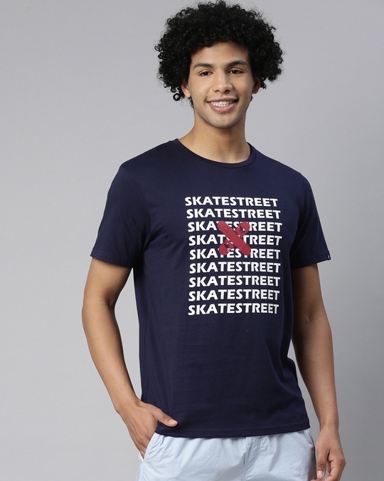 Black Regular Fit Printed T-shirt 