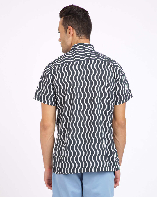 Shop Men's Grey Regular Fit Printed Half Sleeve Shirt-Full