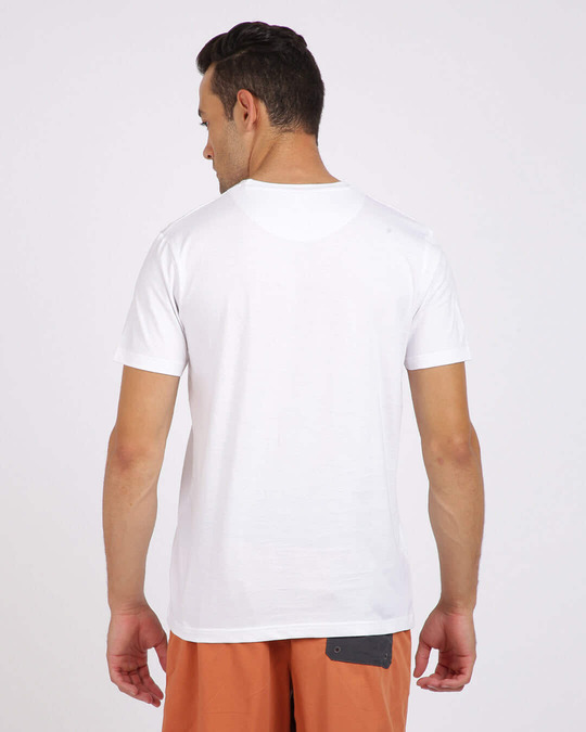 Shop Men's White Graphic Print Round Neck T-shirt-Full