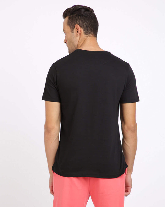 Shop Men's Black Graphic Print Round Neck T-shirt-Full