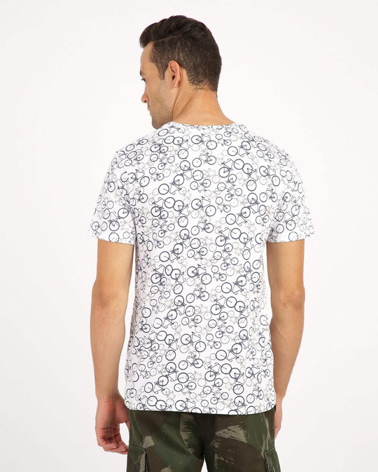 Shop Men's White Graphic Print Round Neck T-shirt-Design