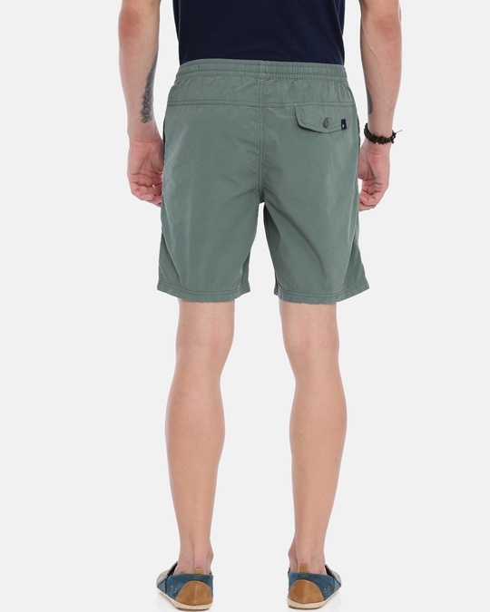Shop Men Solid Casual Shorts-Back