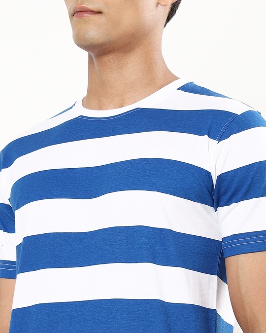 White with Blue Stripe Shirt
