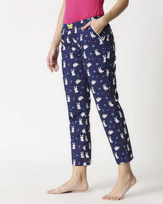 Buy Bunny Rabbit Pyjama for Women blue Online at Bewakoof