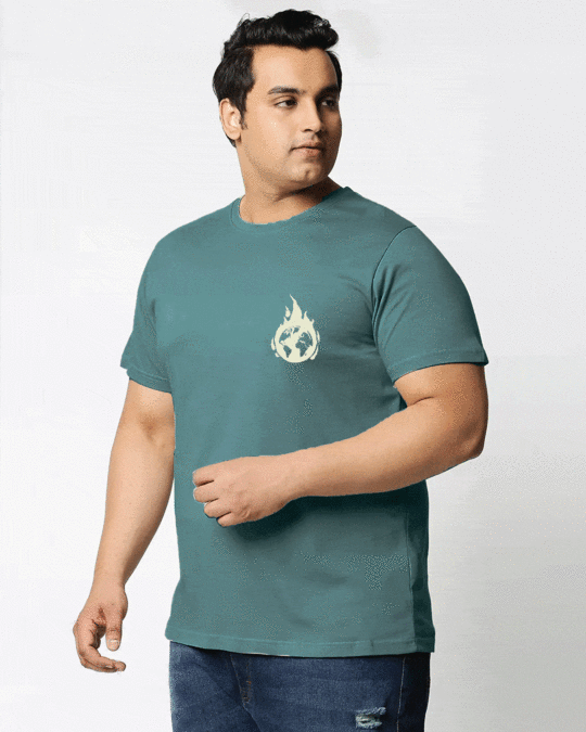 Shop Burning Tee Men's Printed Plus T-Shirt-Front