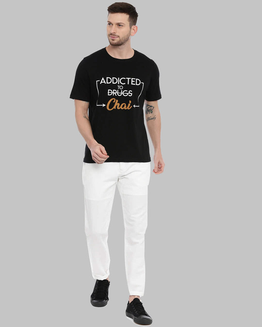 Shop Addicted To Chai Printed T-Shirt-Full