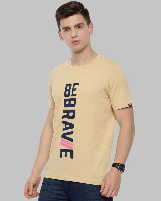 Shop Be Brave Printed T-Shirt-Back