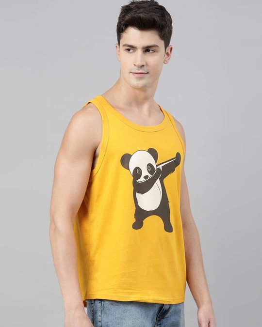 Shop Dab Dance Panda Mustard Vest-Design